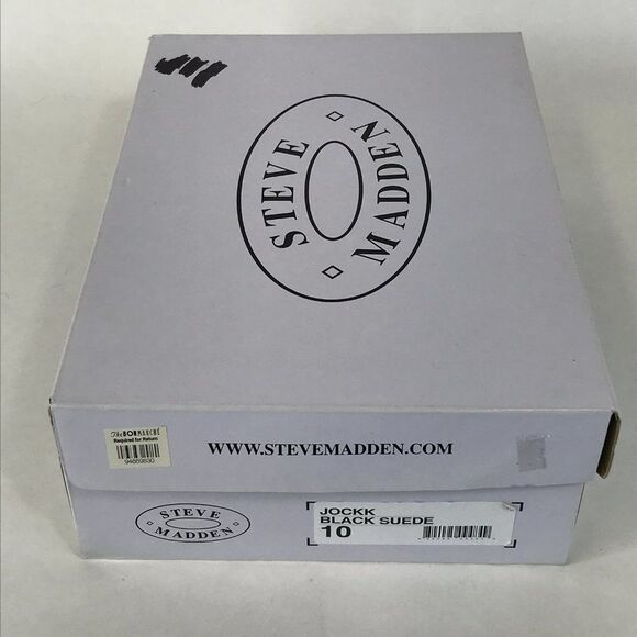 NEW Steve Madden Jockk Black Suede Sneakers Women's Size 10 Leather Lace Up - Picture 11 of 13